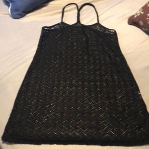 Women’s Black Mesh Swimwear Cover Up SZ Medium